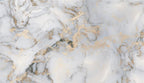 Grey Gold Marble Wallpaper : Soft Veined Stone Mural - View 2