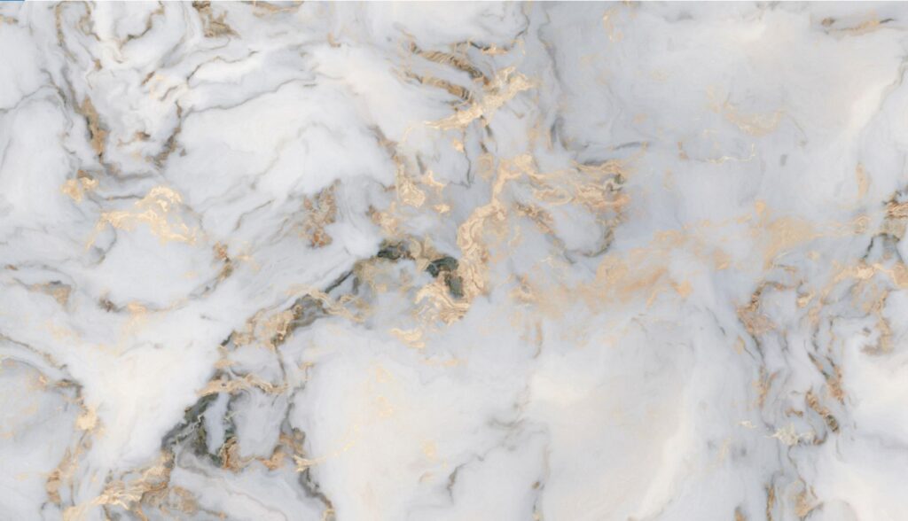 Grey Gold Marble Wallpaper : Soft Veined Stone Mural - View 2