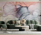 Lilac Marble Wallpaper : Grey Fluid Agate Mural - View 5