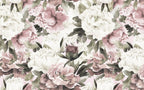 Blush Peony Wallpaper : Large Pink Floral Mural - View 2