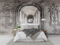 3D Arch Corridor Wallpaper : Old Stone Architecture Mural