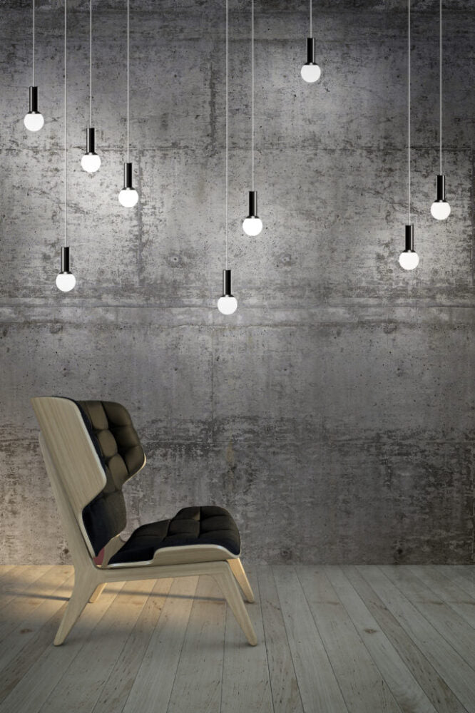 Concrete Wall Light Wallpaper : Industrial Bulb Mural