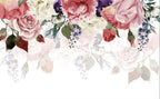 Hanging Roses Wallpaper : Watercolor Floral Cascade Mural - View 2