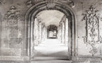 3D Arch Corridor Wallpaper : Old Stone Architecture Mural - View 2