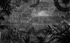 Distressed Grunge Wallpaper : Dark Vintage Collage Mural - View 3