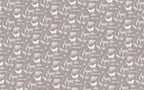 Mauve Animal Kingdom Wallpaper : Small Wildlife Silhouette Pattern - View 2