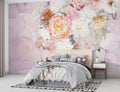 Blush Peony Wallpaper : Large Watercolor Rose Mural