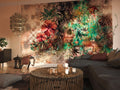 Tropical Mosaic Wallpaper : Dark Floral Leaf Collage Mural