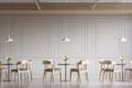 White Wall Panel Wallpaper : Classic Molding Effect Mural