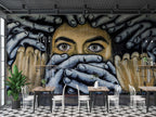 Hands Over Mouth Graffiti Wallpaper : Urban Street Art Mural