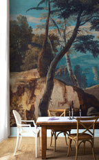 Classical Forest Landscape Wallpaper : Old Master Painting Mural