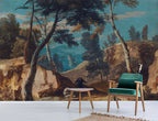 Classical Forest Landscape Wallpaper : Old Master Painting Mural - View 2