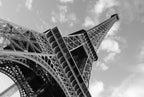 Eiffel Tower Wallpaper : Black White Paris Perspective Mural - View 2