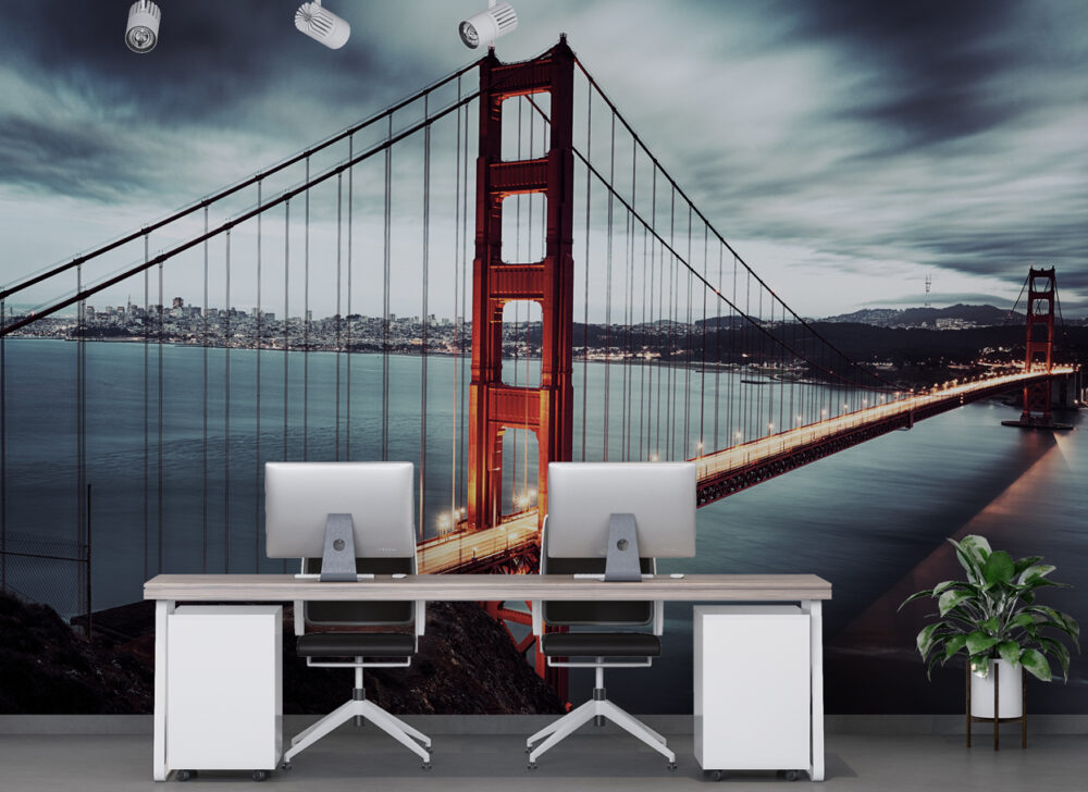 Golden Gate Bridge Wallpaper : San Francisco Bay Photo Mural - View 3