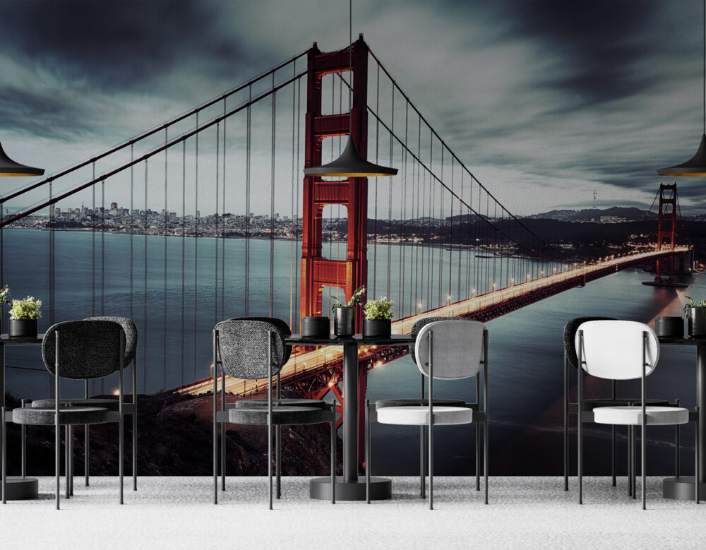 Golden Gate Bridge Wallpaper : San Francisco Bay Photo Mural - View 2