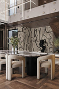 Black Abstract Lines Wallpaper : Brush Stroke Pattern
