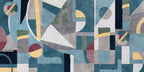 Textured Geometric Wallpaper : Concrete Shapes Modern Mural - View 2