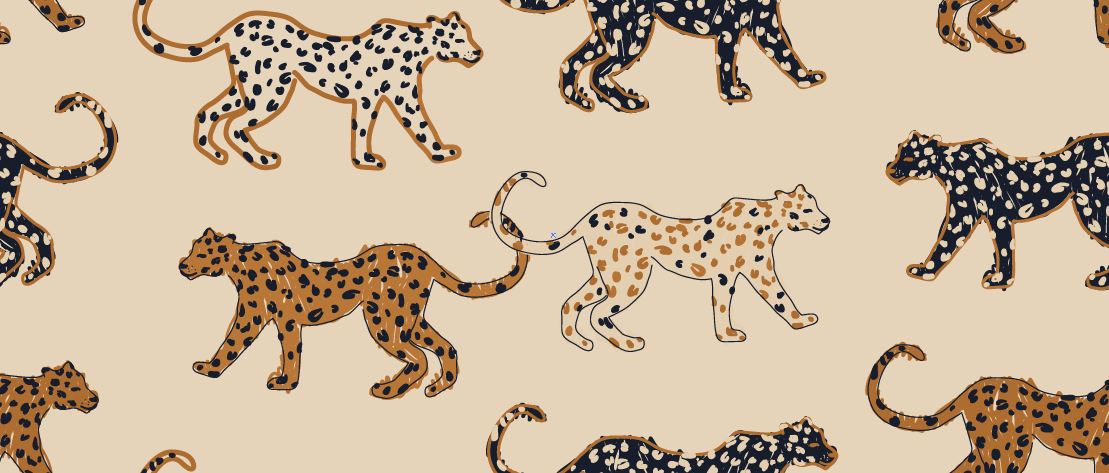 Leopard Wallpaper : Playful Spotted Cats Pattern - View 2