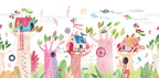 Treehouse Wallpaper : Colorful Kids Village Mural - View 2
