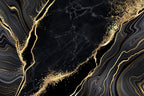 Black Marble Wallpaper : Gold Veined Luxury Mural - View 2