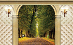 Palace Arch Wallpaper : Green Forest Path View Mural - View 2