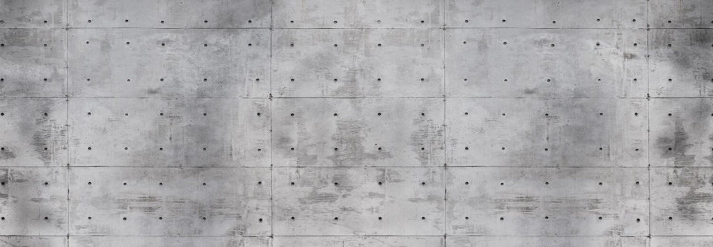 Concrete Panel Wallpaper : Grey Tie-Hole Formwork Mural - View 2