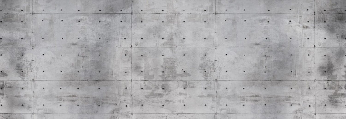 Concrete Panel Wallpaper : Grey Tie-Hole Formwork Mural - View 2