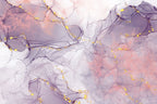 Lilac Marble Wallpaper : Gold Fleck Alcohol Ink Mural - View 2