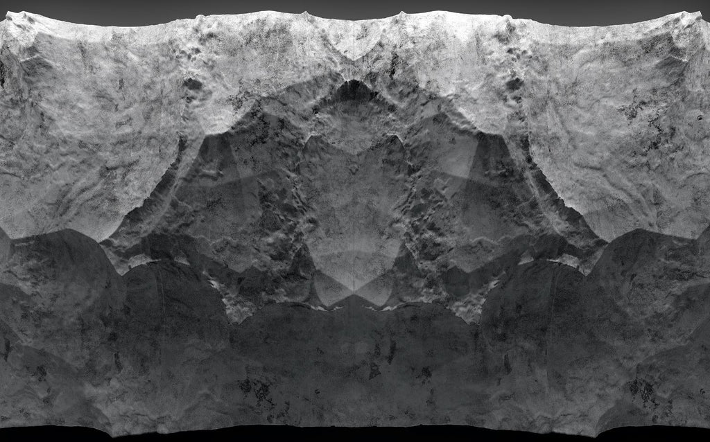 Dark Concrete Wallpaper : 3D Stone Cave Mural - View 2