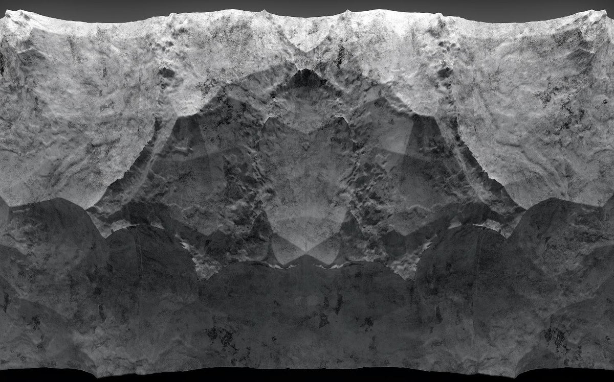 Dark Concrete Wallpaper : 3D Stone Cave Mural - View 2