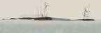 Ink Wash Landscape Wallpaper : Minimalist Lake Reeds Mural - View 2