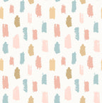 Brush Stroke Wallpaper : Soft Pastel Paint Dabs Pattern - View 2
