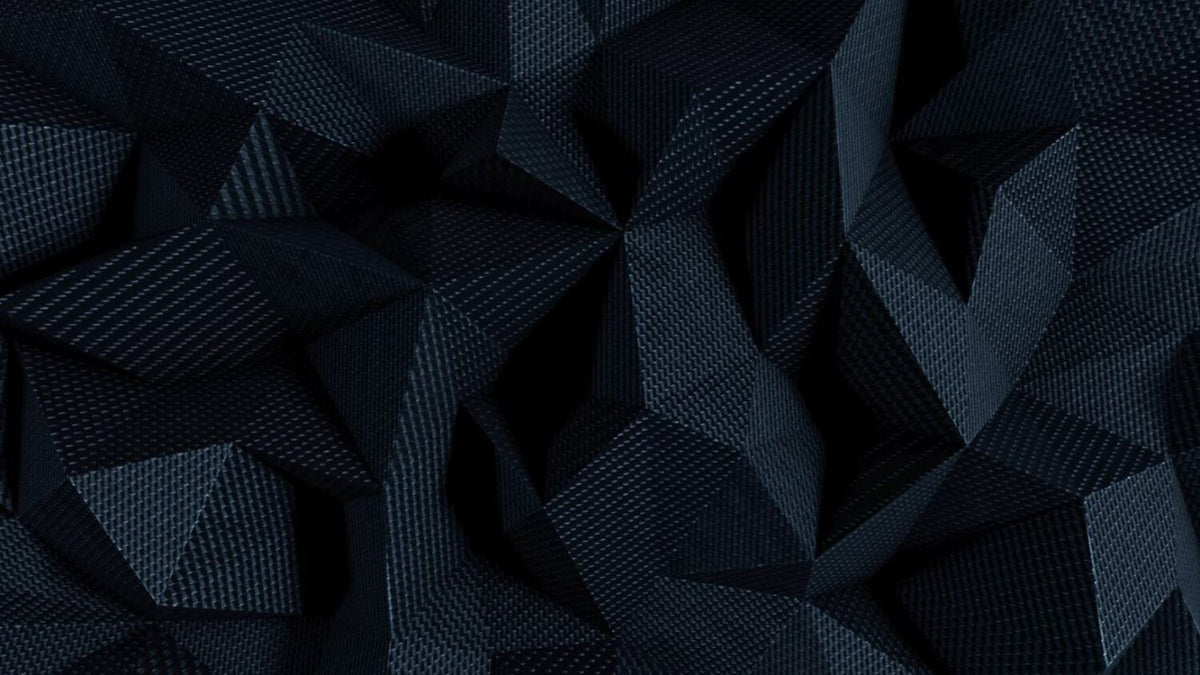 Black 3D Wallpaper : Embossed Geometric Relief Mural - View 2