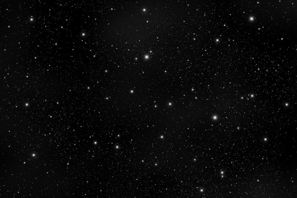 Starry Night Sky Wallpaper : Black Stars and Moon Mural - View 2