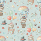 Teddy Bear Balloon Wallpaper : Cute Bears Kids Pattern - View 2
