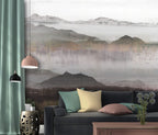 Misty Mountain Wallpaper : Distressed Grey Ridge Mural