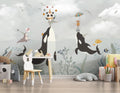 Whale Kids Wallpaper : Orcas and Balloons Mural