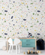 Terrazzo Confetti Wallpaper : Colorful Speckle Pattern