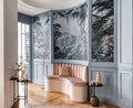 Scenic Forest Wallpaper : Blue Grey Vintage Woodland Mural