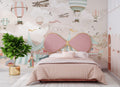 Pastel Circus Wallpaper : Carnival Tents and Balloons Kids Mural