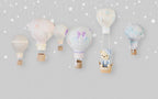 Teddy Bear Balloons Wallpaper : Pastel Starry Nursery Mural - flat design