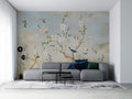 White Magnolia Tree Wallpaper : Bluebird Chinoiserie Mural