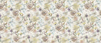 Yellow Country Floral Wallpaper : Sketched Chrysanthemum Pattern - flat design