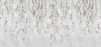 Hanging Wisteria Wallpaper : Soft Grey Trailing Flowers Mural - flat design