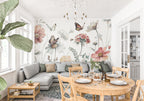 Wildflower Butterfly Wallpaper : Daisy Meadow Floral Mural