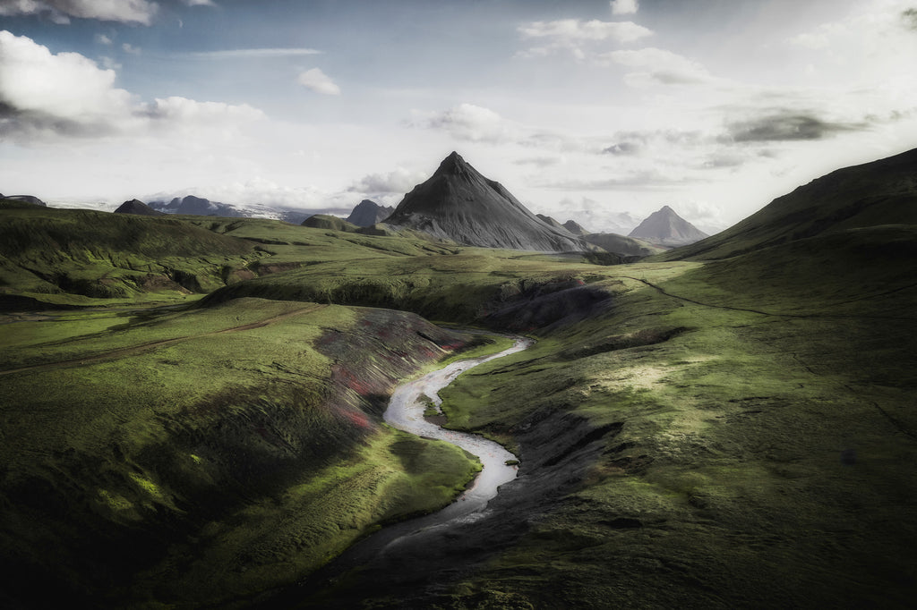 Green Valley River Wallpaper : Mountain Landscape Mural - View 2