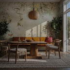 Spring Wildflower Wallpaper : Painted Birds and Blooms Mural - View 3