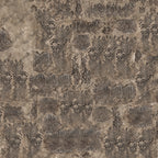 Distressed Lace Concrete Wallpaper : Taupe Plaster Damask Mural - View 2