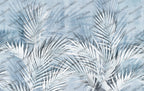 Pale Palm Leaf Shadow Wallpaper : Neutral Botanical Mural - View 3