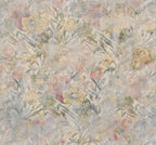 Soft Tapestry Floral Wallpaper : Needlepoint Flower Pattern - View 3